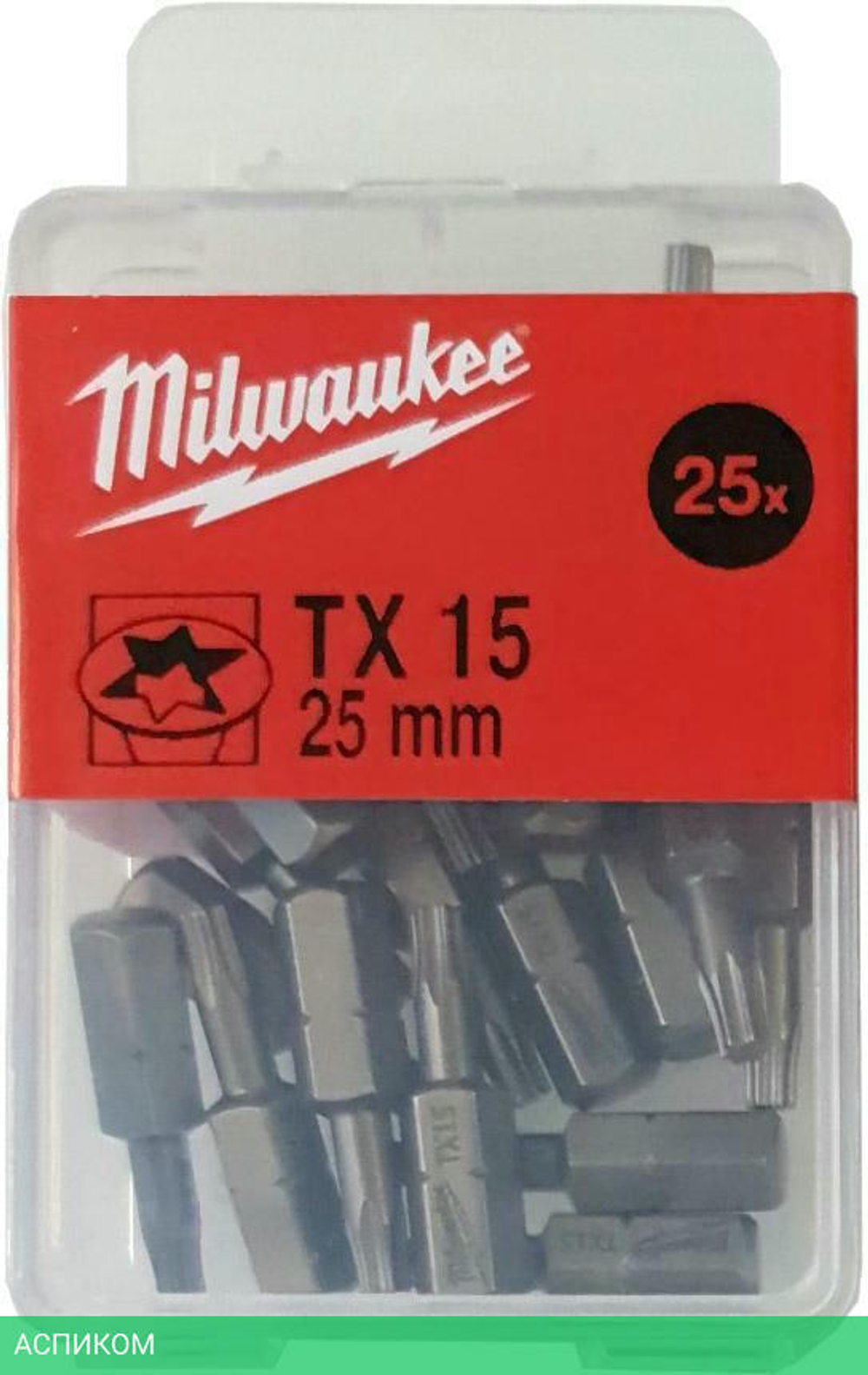 Бита Milwaukee TX15 25мм 25шт (4932399595)