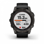 Смарт часы Garmin Fenix 7 Pro Sapphire Solar титановый угольно-серый DLC с черным ремешком
