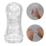 Мужской мастурбатор Planet  с внутренним стимулятором, синий