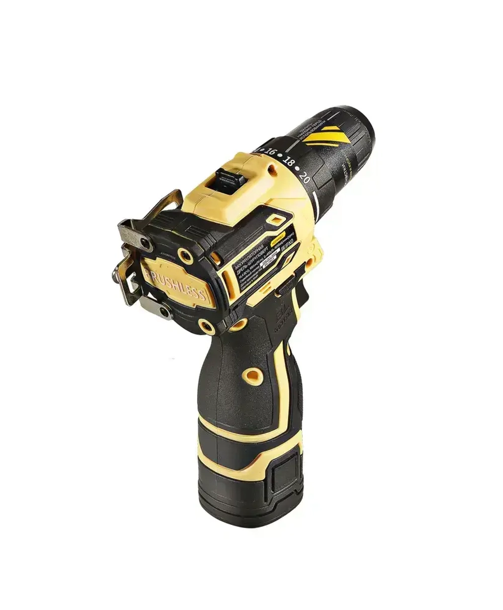 HCD1645BLC Дрель аккумуляторная б/щ Hanskonner, 14,4В, 45Нм, 2х2.0Ач, патрон 10мм, сумка-кейс