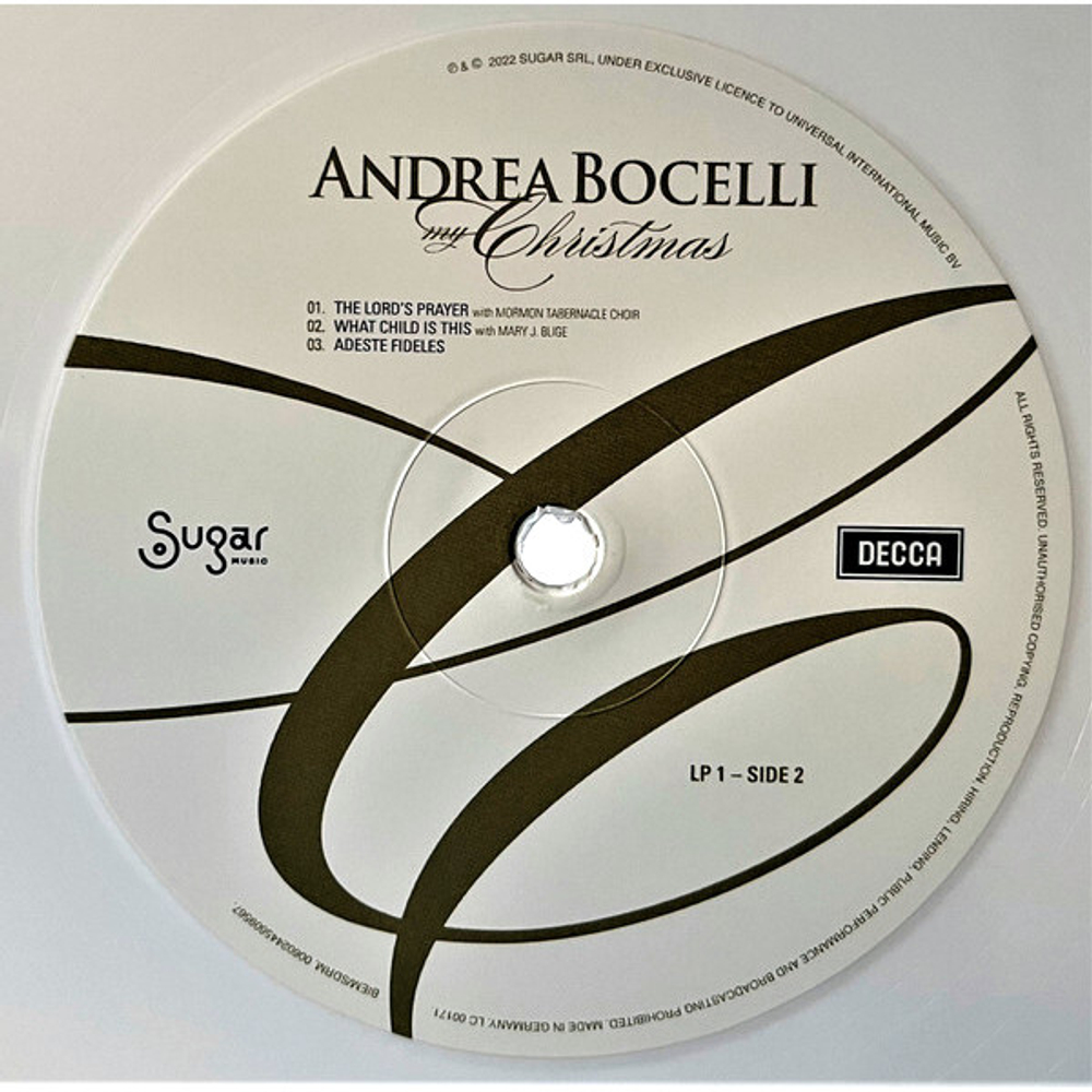 Andrea Bocelli / My Christmas (Limited Edition)(Coloured Vinyl)(2LP)