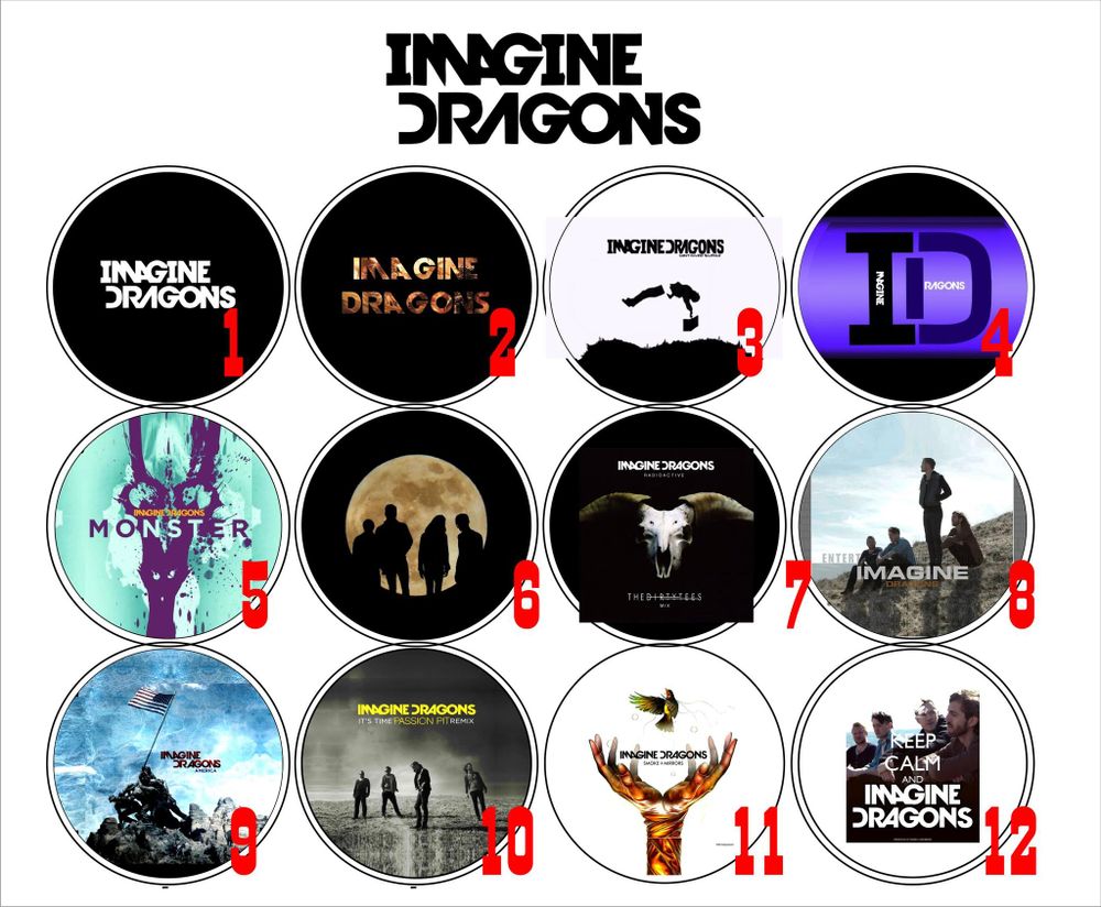 Значок Imagine Dragons 36 мм ( в ассортименте )