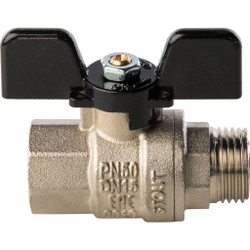 Кран шаровой муфта/резьба полнопроходной (бабочка) 15