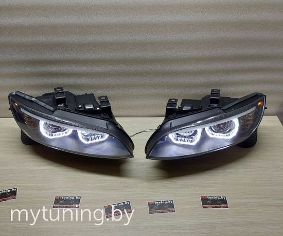 Передние фары ANGEL EYES LED BLACK HID для BMW 3 E92 E93