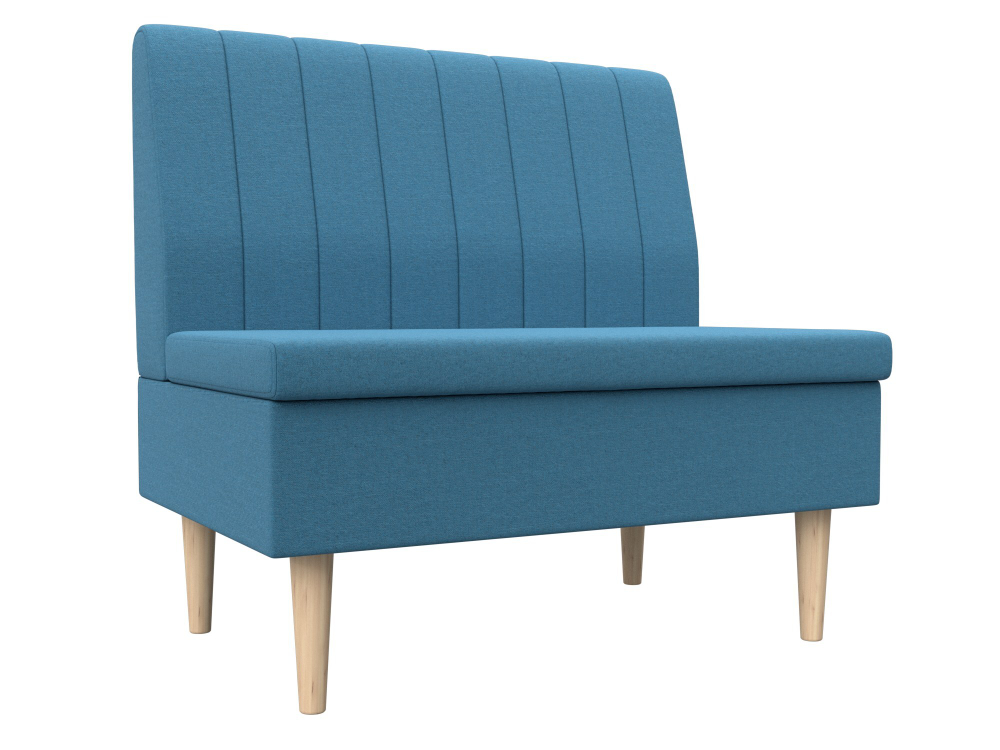 Диван прямой Мини, Амур 10 голубой, Рогожка, 126056