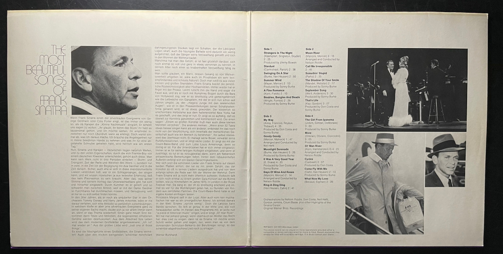 Frank Sinatra ‎– The Most Beautiful Songs Of Frank Sinatra 2LP (Германия 1973г.)