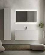 Тумба подвесная SANCOS Snob R 1195х445х500, c двумя ящиками оснащенными доводчиками, Bianco, арт.SNR120W