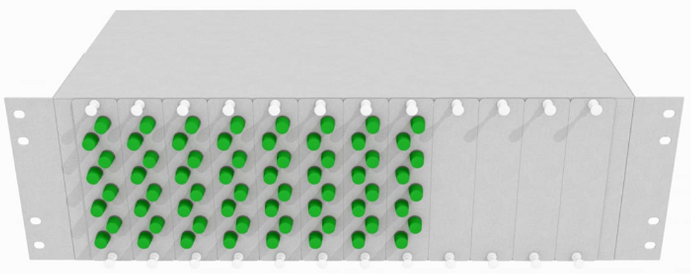 Кросс оптический стоечный  TopLAN КРС-Top-3U-64FC/A-OS2-GY