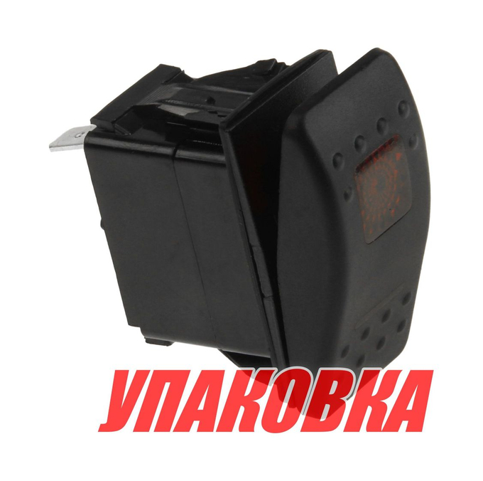 Переключатель двухпозиционный ON-ON 12 В/20А 4Р с подсветкой (упаковка из 25 шт.)