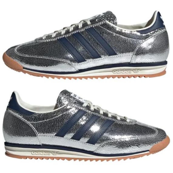adidas originals SL 72 Повседневная обувь Низкий Топ Серебристый Металл/Коллегиальный Морской Синий/Серый Белый Унисекс
