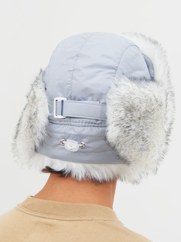 Шапка ушанка с маской Евро Волк Полярный ткань Taslan