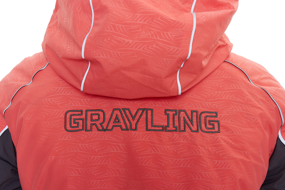 Ангара женский костюм для рыбалки GRAYLING, зимний -35, графит, лосось