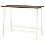 Стол для переговоров - MITTZON IKEA /ИКЕА МИТТЗОН , 68х140х105 см, темно-коричневый/белый