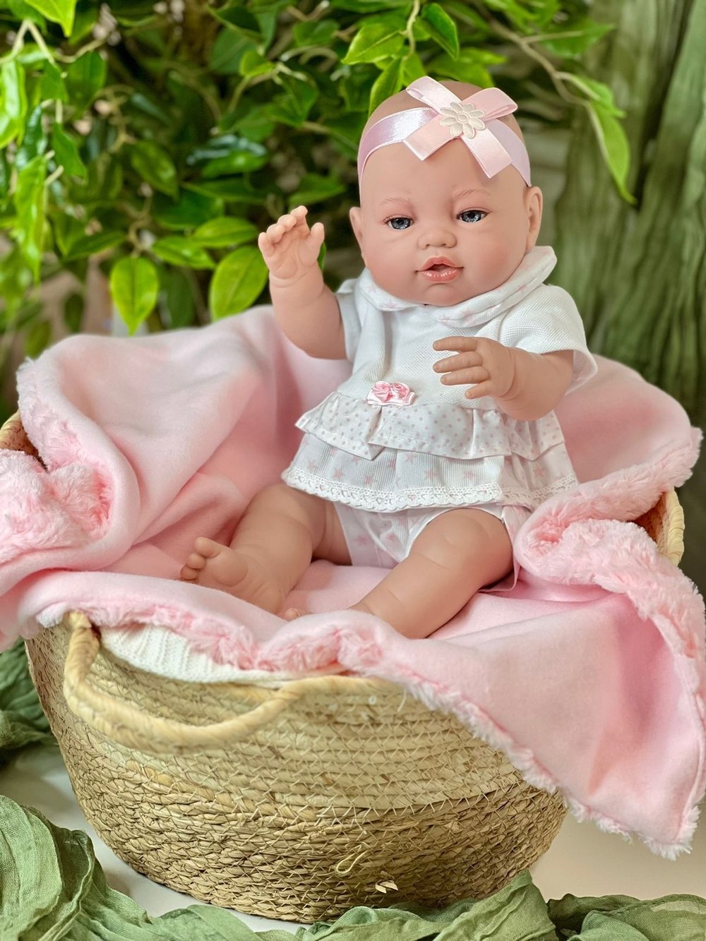 Кукла Berbesa 42см RECIEN NACIDO с пледом в пакете (5113K)
