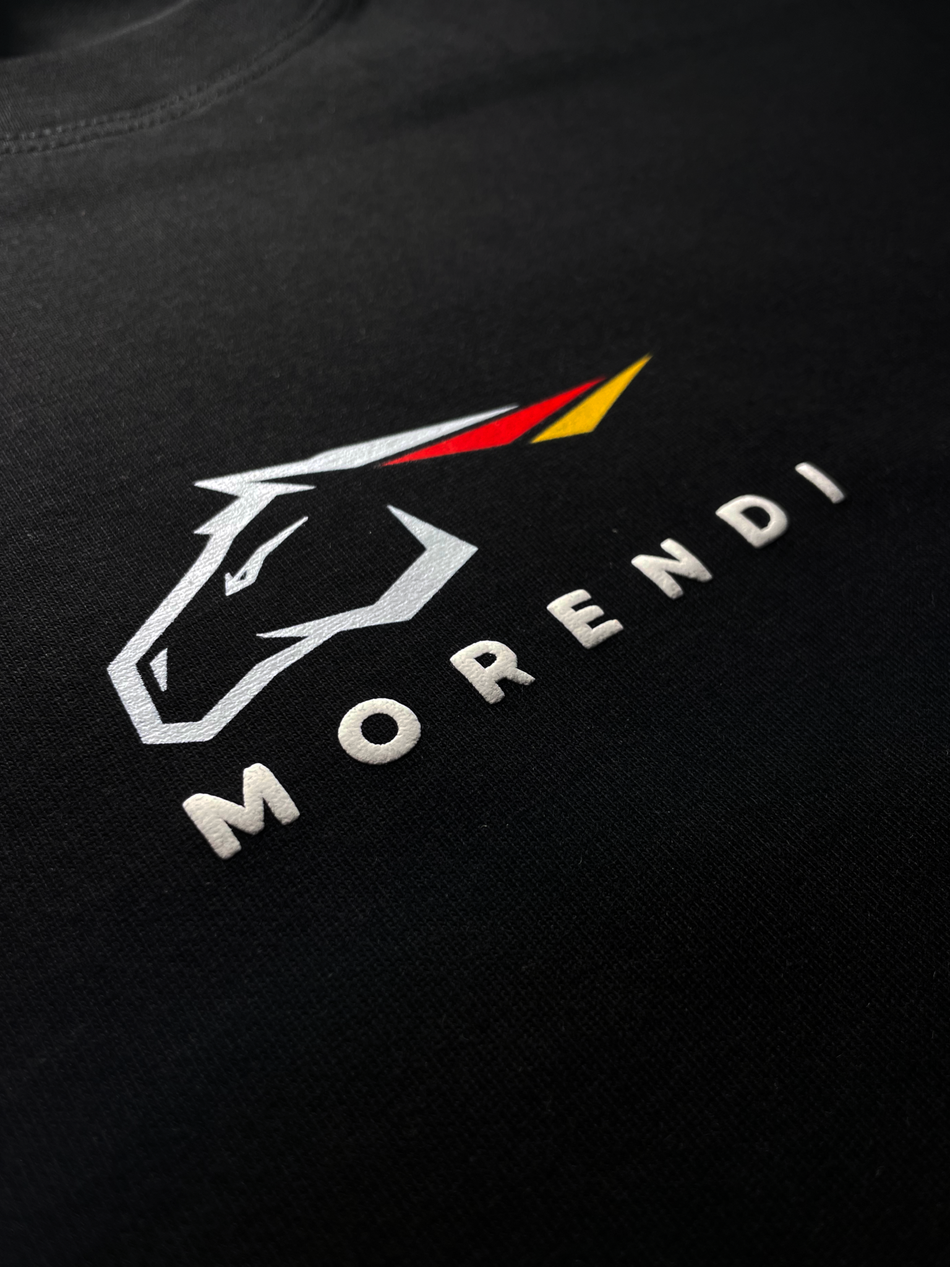 Футболка с комбинированной печатью для компании тюнинга и детейлинга MORENDI (DTF + 3D Puff)