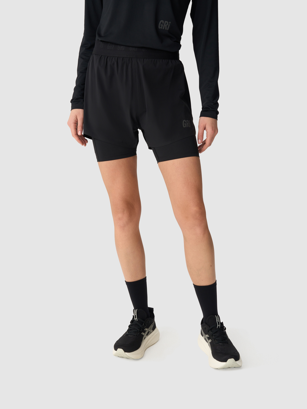 Шорты женские 2в1 GRI Лето чёрные