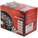 Гирлянда для улицы БАХРОМА «Мерцание» ш3м* в40/60см 100 ламп LED, прозр.провод,1 режим, IP-54, Теплый белый/Белый (возможность соединения)