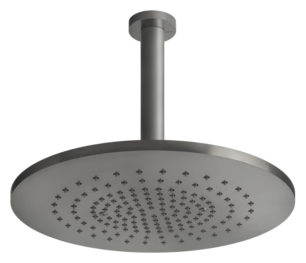 Верхний душ Gessi316, Ø355 мм, шарнирный для потолочного крепления, цвет Steel Brushed