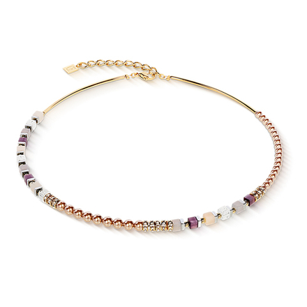 Колье Coeur de Lion Grey-Purple 4354/10-1208