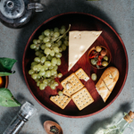 Деревянная тарелка-блюдо из сибирского кедра, 33 см. T102