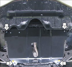 Защита стальная 2 мм Д; КПП Toyota Camry (взамен арт. 02538 MOTODOR.72538