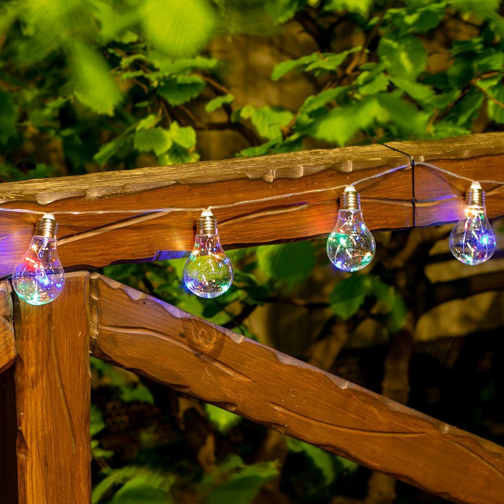 USL-S-126-PT4000 BULBS Садовая гирлянда на солнечной батарее Лампочки. 40 светодиодов. Разноцветный свет. 1xАA Ni-Mh аккумулятор в-к. IP44. TM Uniel