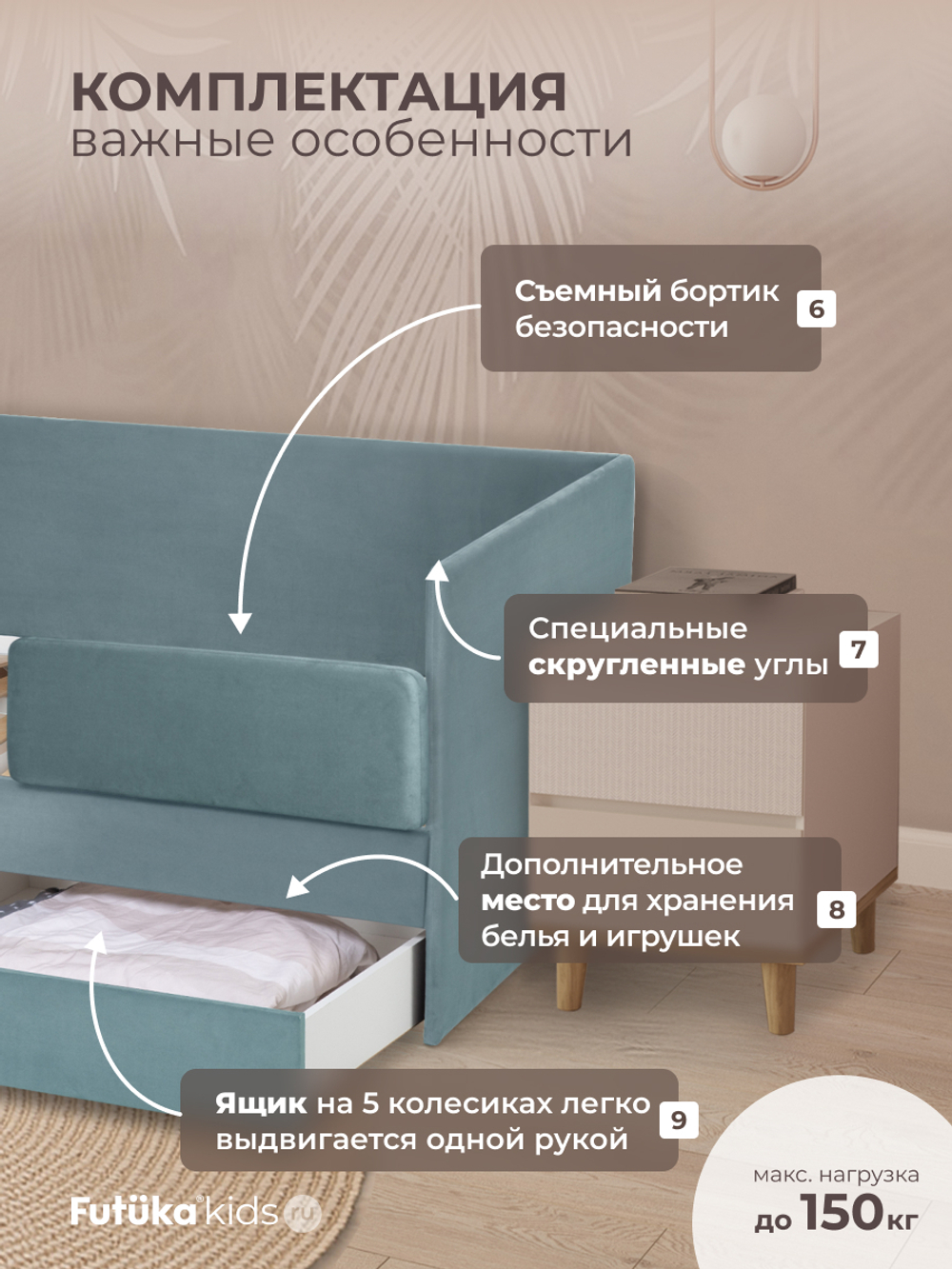 Диван - кровать Simple 200х90 см ткань Микровелюр