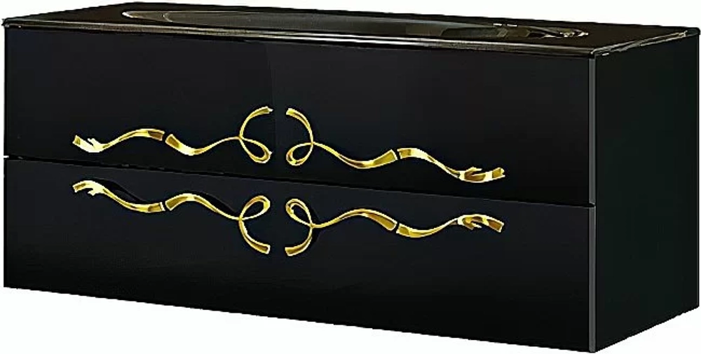 Тумба с раковиной Aqwella Due amanti 100 DUE0110 черная