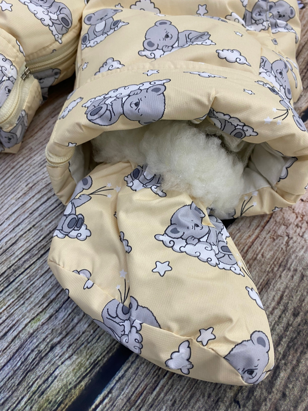 Комбинезон-трасформер детский 2в1 "Мишутка" , модель: 72-18 (Цвет: Песочный, Размер: 80)