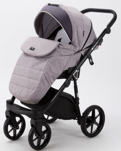 Детская коляска Adamex Bibione 2 в 1 BI-TSB14 (РОЗОВО-БОРДОВ.ЖАКАРД+СЛИВОВАЯ.КОЖА)