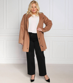 Хлопковое пальто tahiti plus size Persona by Marina Rinaldi - светло-коричневый(1013062)