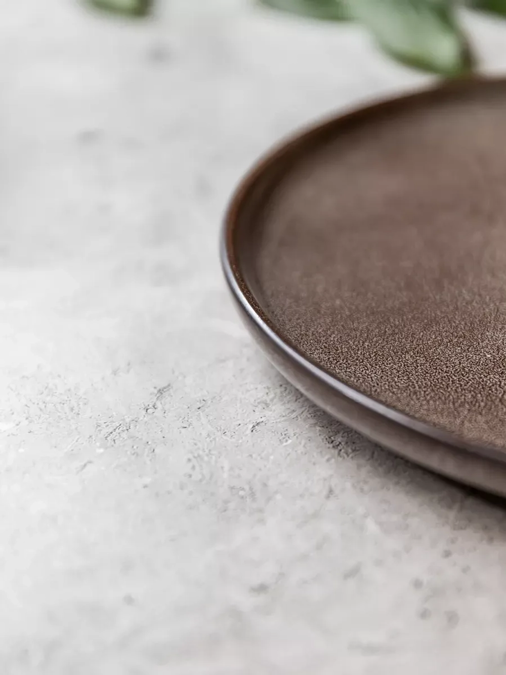 Набор тарелок десертных, 20 см, 2шт Серая