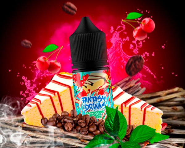 Купить Жидкость Fantasy Drinks Salt - Сappuccino, biscuit, cherry 30 мл