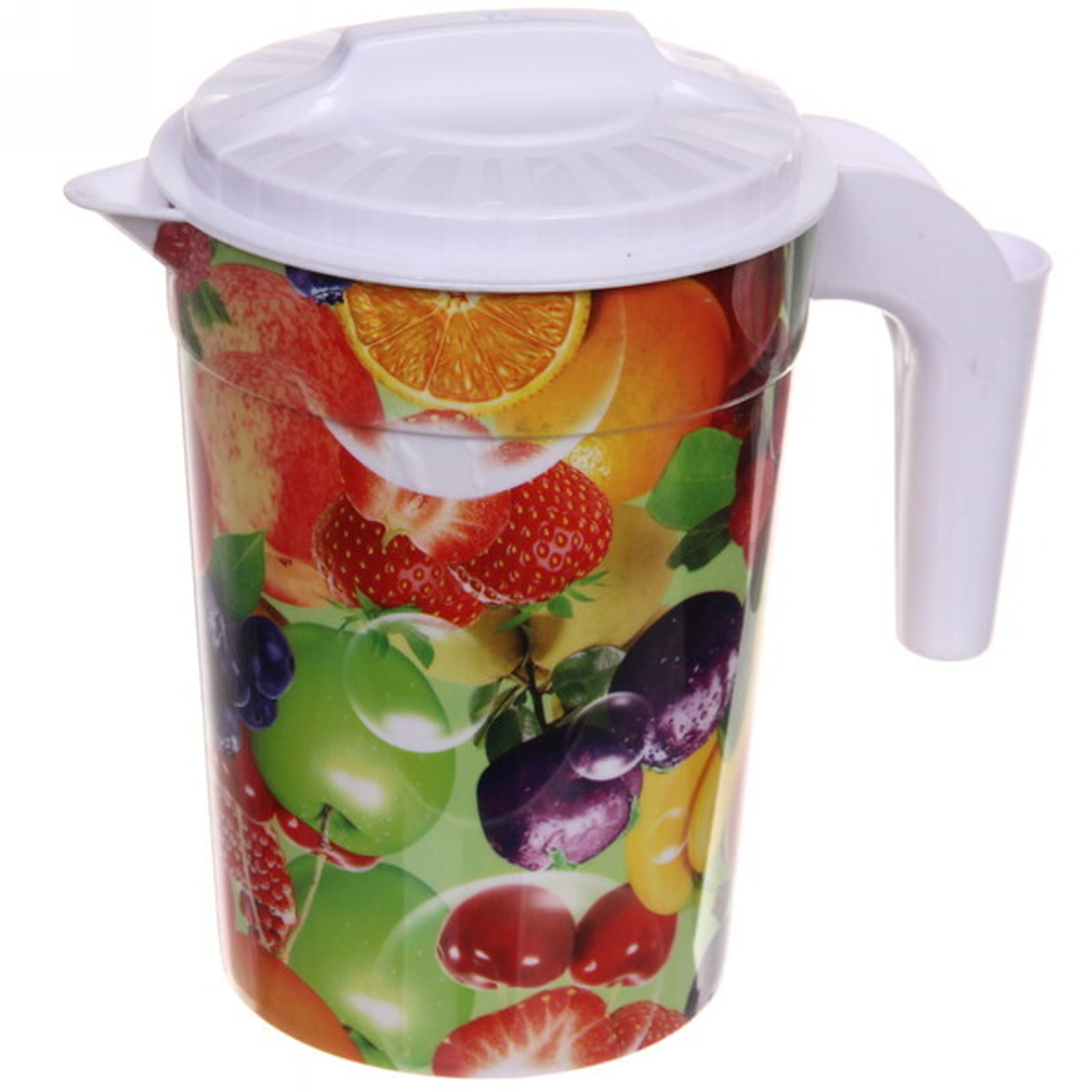 Кувшин пластиковый 1,2л «Цветочная феерия» 11,5*15см