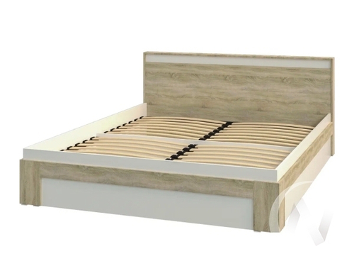 Кровать(1400) с подъёмным мех. секция №20 НКМ Эдем-1 (дуб сонома/белый жемчуг; дуб сонома)