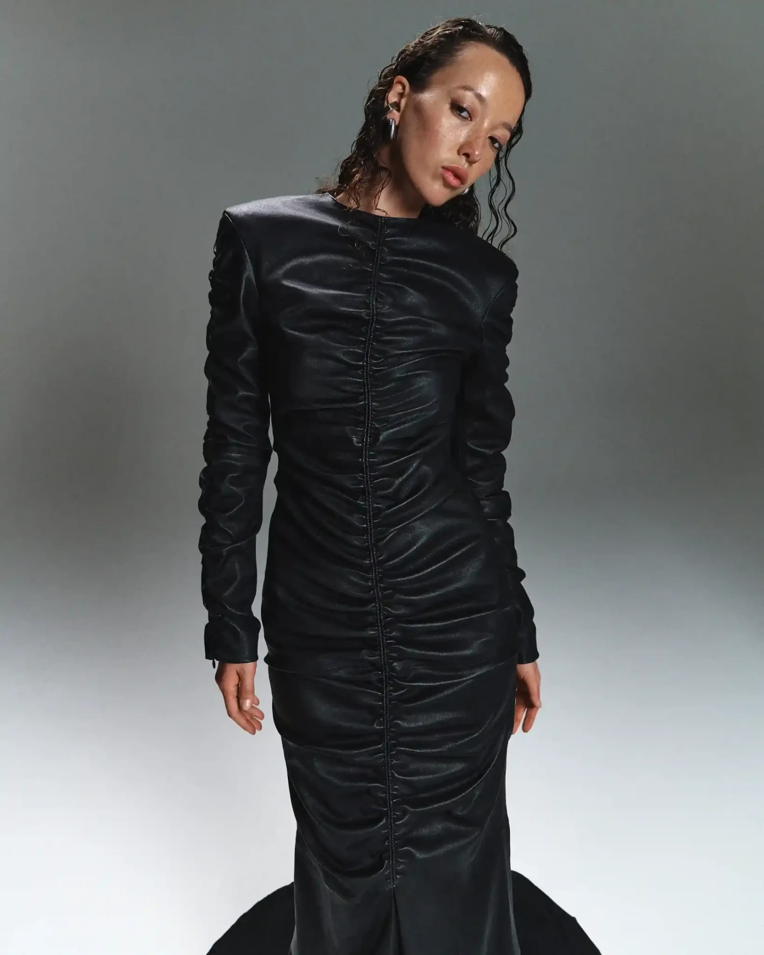 Платье Mermaid из кожи наппа