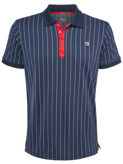 Мужское поло теннисное Fila Polo Stripes M - peacoat blue