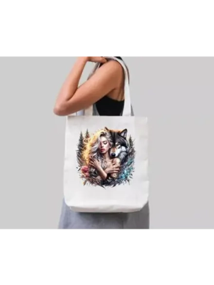 Термотрансфер "Волк" наклейка на одежду, 20х20