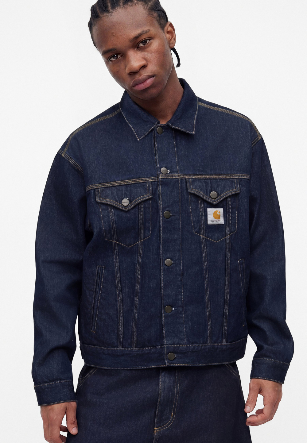 Carhartt WIP HELSTON - Джинсовая куртка - Синий