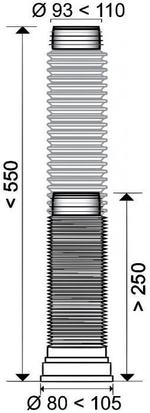 ТРУБА WIRQUIN ДЛЯ УНИТАЗА ГОФРИРОВАННАЯ 70984966 D110ММ