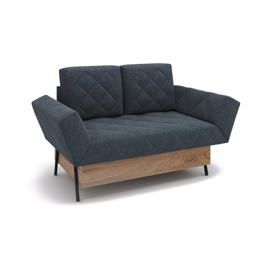 Джуниор кушетка Camel denim, ВариантКроя1, <Р>, ППУ, Дуб Эндгрейн /