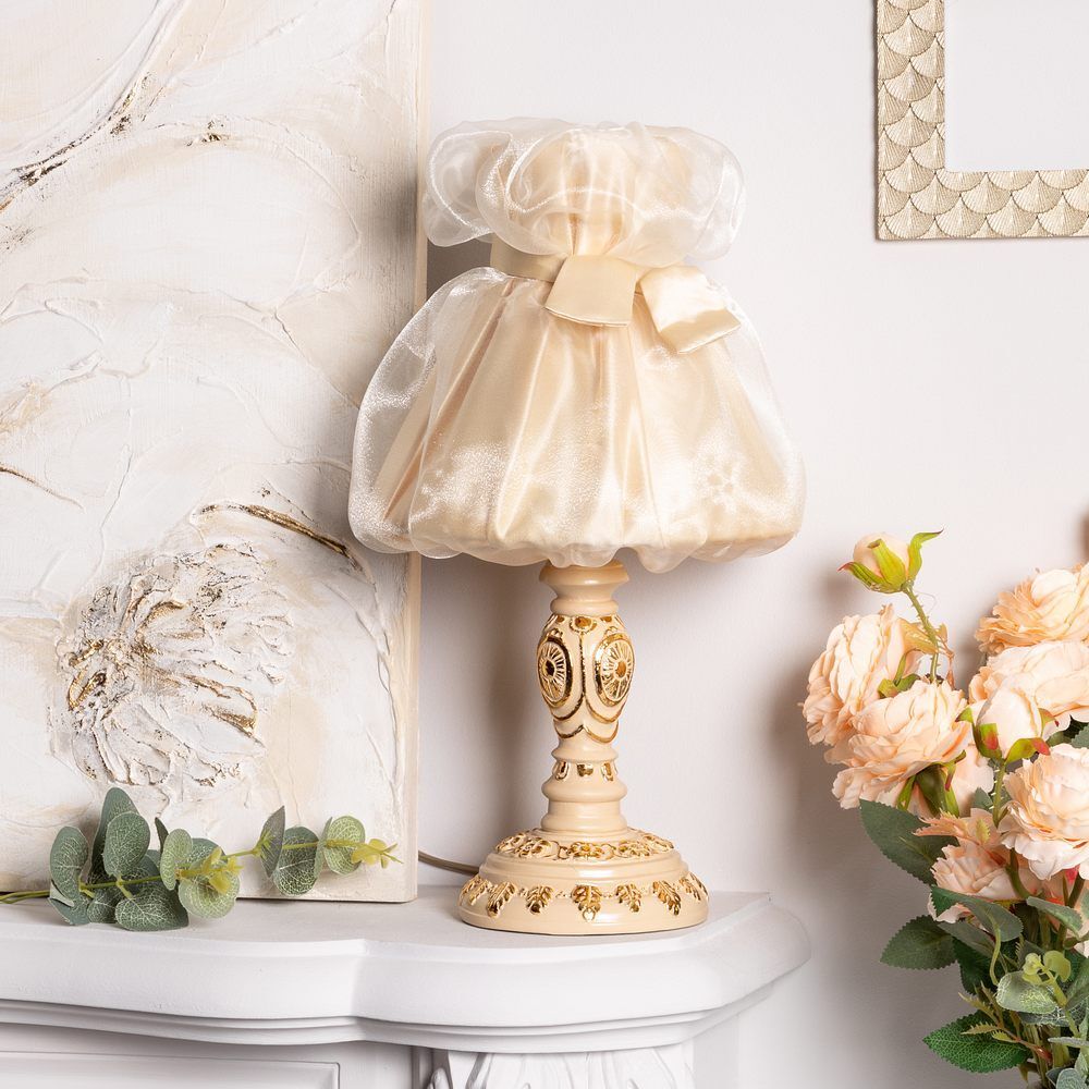 Настольная лампа Корса Айвори Мадлен Жемчуг