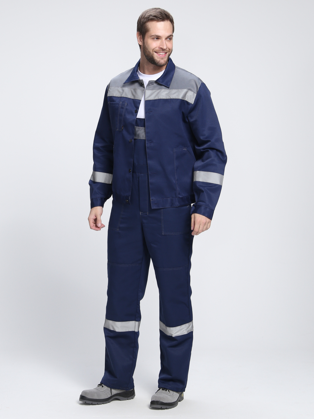 Костюм Лигор-2 СОП (тк.Смесовая,210) п/к, т.синий/серый