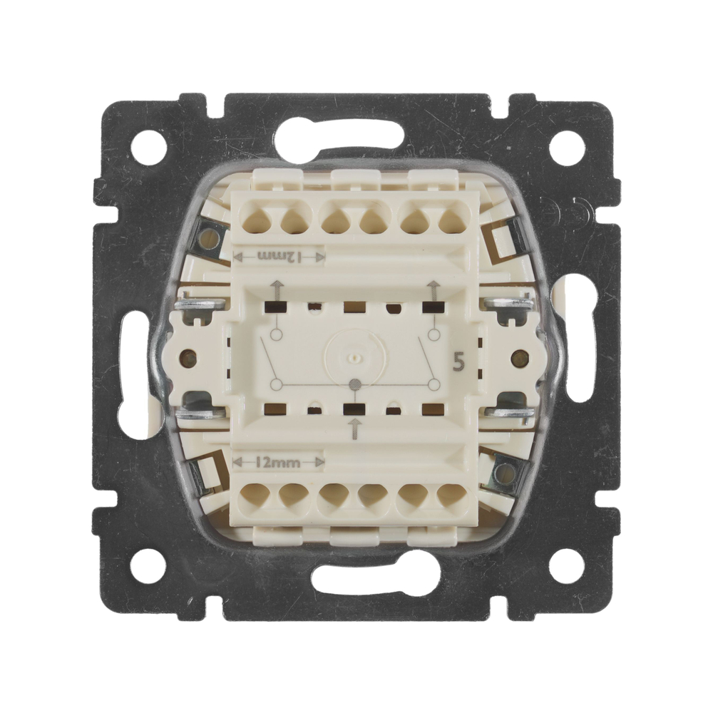 77 4305 Выключатель 2 клавишный слоновая кость 10 шт