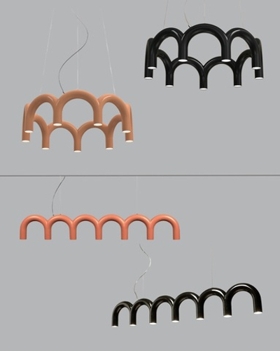 Подвесные люстры в форме арок