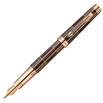 Перьевая ручка Parker Premier Luxury F565 Brown PGT перо золото 18Ct F (1876376)