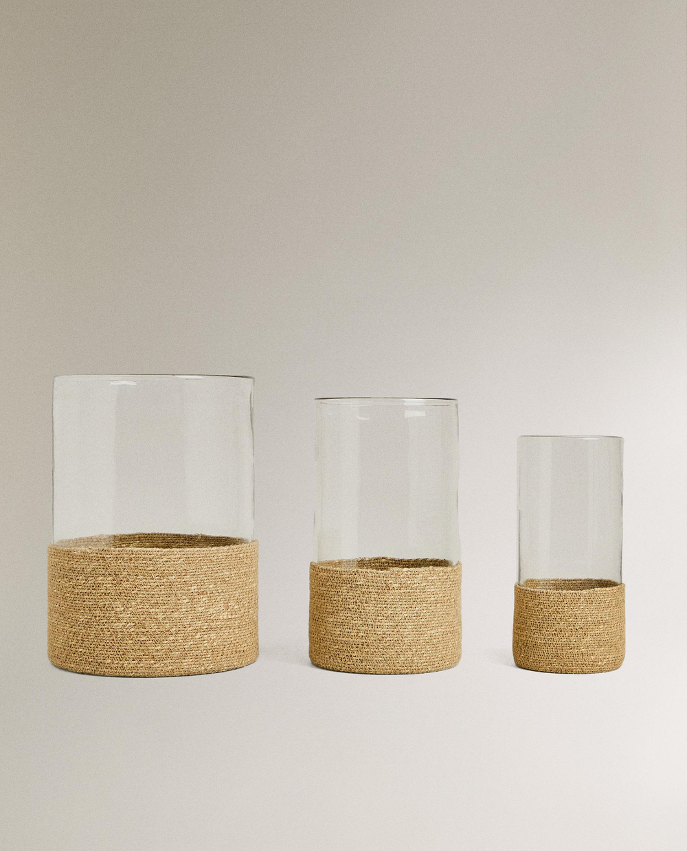 Zara Home Подсвечник из стекла, цвет прозрачный, 28 см