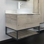 Тумба с раковиной Comforty Порто 00-00009321 75 дуб дымчатый