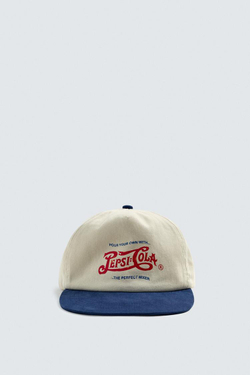 ZARA КЕПКА С ПРИНТОМ PEPSI © PEPSICO, ЭКРЮ