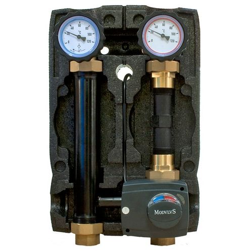 Насосная группа Hoobs DN25 с 3-ход. смес. клапаном и сервоприводом без насоса (HB-21355N-M33-M21)